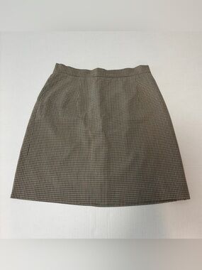 Gap Premium Classic Tailored Tan Houndstooth Mini Skirt